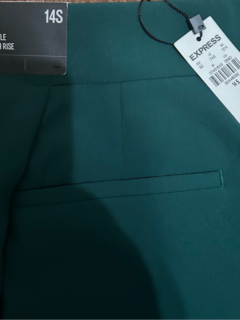 Express Teal Tailored Trousers - Picture 3 of 4